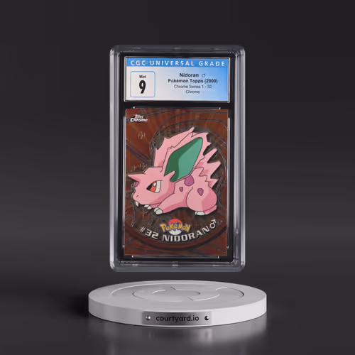 2000 Chrome Series 1 #32 Nidoran ♂ - Chrome (Topps Chrome Stamp on Front of Card) (CGC 9 MINT)