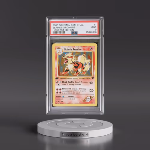 2000 Pokémon Gym Challenge #1 Blaine's Arcanine - 1st Edition Holo (PSA 9 MINT)