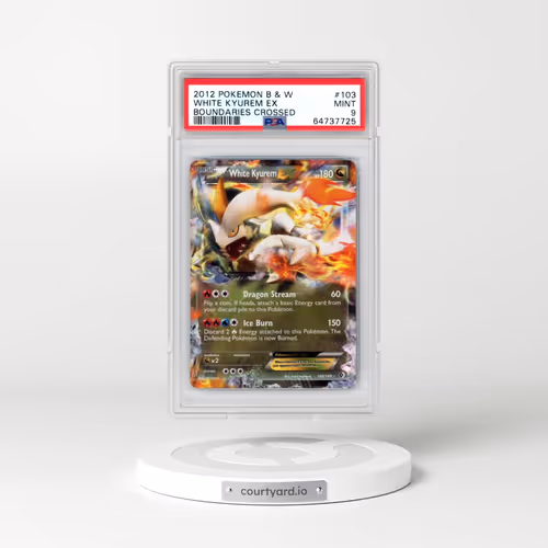 2012 Pokémon Black & White Boundaries Crossed #103 White Kyurem EX - Holo (PSA 9 MINT)