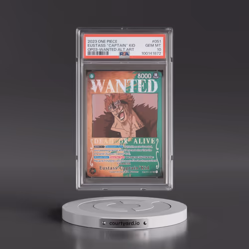 2023 One Piece Pillars of Strength #051 Eustass "Captain" Kid - Wanted Alternate Art (PSA 10 GEM MIN