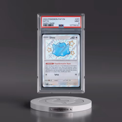 2024 Pokémon Paf EN-Paldean Fates #201 Ditto - Shiny Rare (PSA 9 MINT)