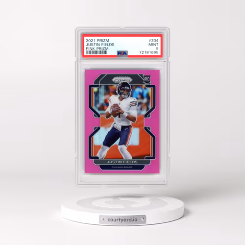 2021 Panini Prizm #334 Justin Fields - Pink Prizm (PSA 9 MINT)