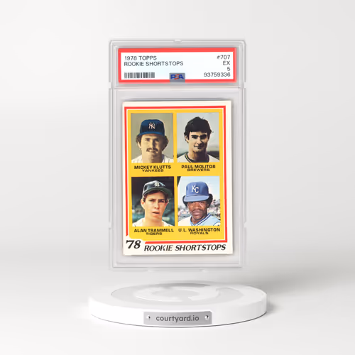 1978 Topps #707 Rookie Shortstops (PSA 5 EX)