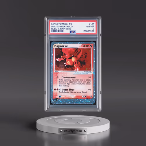 2003 Pokémon EX Ruby & Sapphire #100 Magmar EX - Holo Holo (PSA 8 NM-MT)