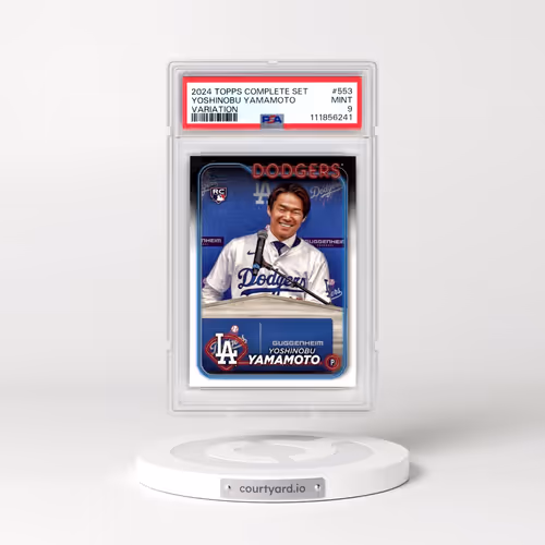 2024 Topps Complete Set #553 Yoshinobu Yamamoto - Variation (PSA 9 MINT)