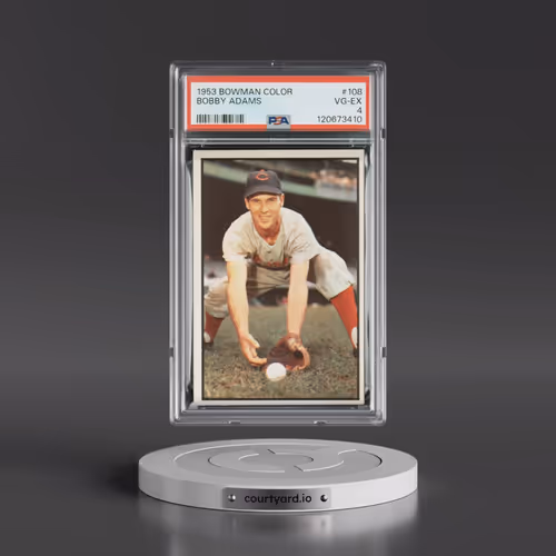 1953 Bowman Color #108 Bobby Adams (PSA 4 VG-EX)