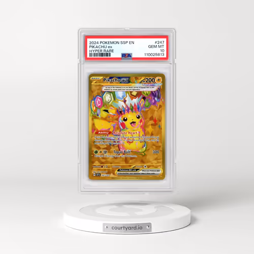 2024 Pokémon Ssp EN-Surging Sparks #247 Pikachu EX - Holo Hyper Rare (PSA 10 GEM MINT)