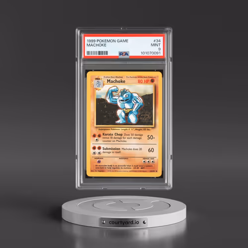 1999 Pokémon Game #34 Machoke (PSA 9 MINT)