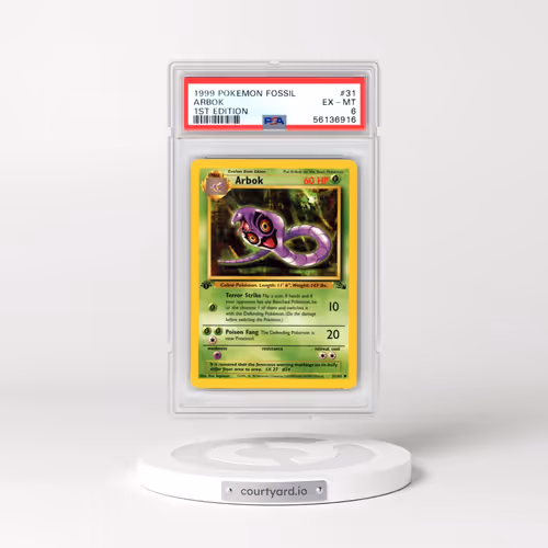 1999 Pokémon Fossil #31 Arbok - 1st Edition (PSA 6 EX-MT)