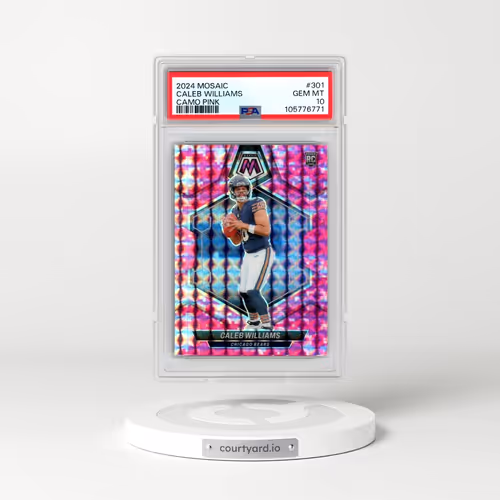 2024 Panini Mosaic #301 Caleb Williams - Camo Pink (PSA 10 GEM MINT)