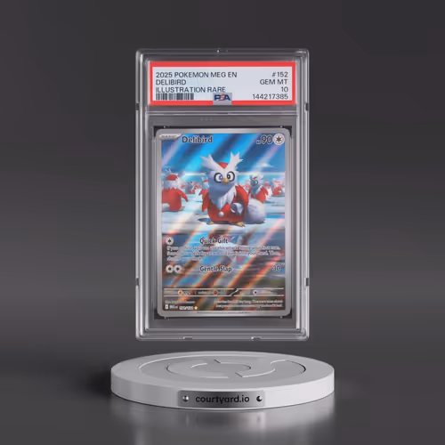 2025 Pokémon Meg EN-Mega Evolution #152 Delibird - Illustration Rare (PSA 10 GEM MINT)