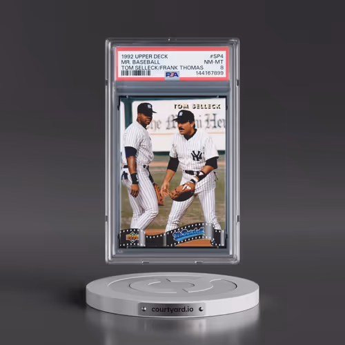 1992 Upper Deck #SP4 Mr. Baseball - Tom Selleck/Frank Thomas (PSA 8 NM-MT)