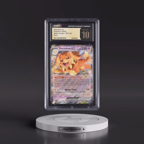 2024 Pokémon Scr EN-Stellar Crown #067 Dachsbun EX - Holo (CGC 10 PRISTINE)