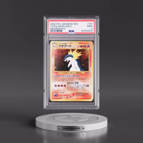 2000 Pokémon Neo #157 Typhlosion - Holo Premium File (PSA 9 MINT)