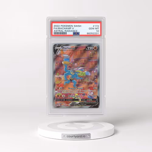 2022 Pokémon Sword & Shield Astral Radiance #172 Machamp V - Holo Full Art (PSA 10 GEM MINT)