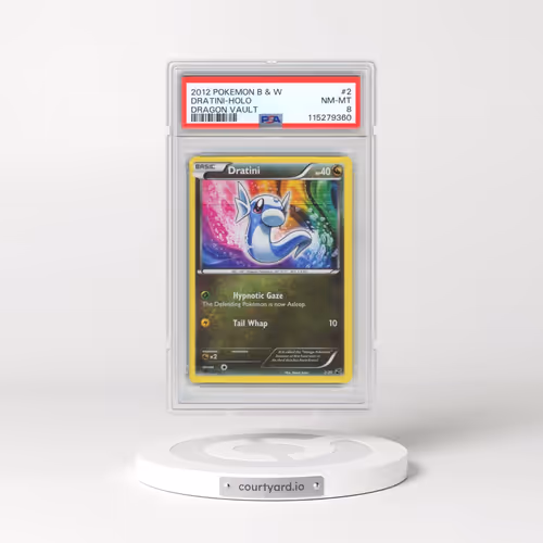 2012 Pokémon Black & White Dragon Vault #2 Dratini - Holo (PSA 8 NM-MT)