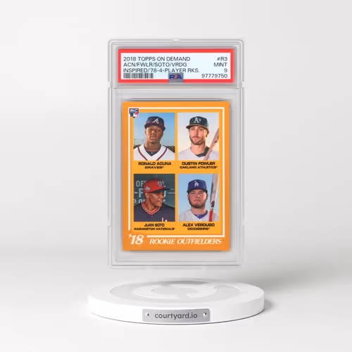 2018 Topps on Demand Inspired By 1978 4-Player Rookies #R3 Alex Verdugo/Dustin Fowler/Juan Soto/Rona
