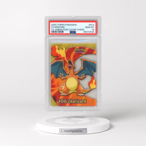 2000 Topps Pokémon TV Animation Clear Cards #PC3 Charizard (PSA 10 GEM MINT)