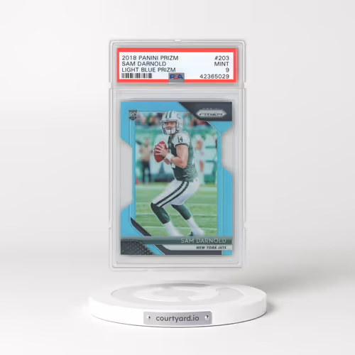2018 Panini Prizm #203 Sam Darnold - Light Blue Prizm Die-Cut (PSA 9 MINT)