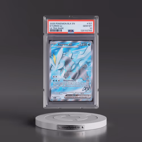 2025 Pokémon Blk EN-Black Bolt #157 Kyurem EX - Holo Ultra Rare (PSA 10 GEM MINT)