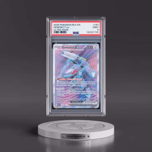 2025 Pokémon Blk EN-Black Bolt #161 Genesect EX - Holo Ultra Rare (PSA 9 MINT)