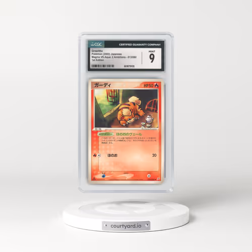 2003 Magma VS Aqua: 2 Ambitions #013/080 Growlithe - 1st Edition (CGC 9 MINT)