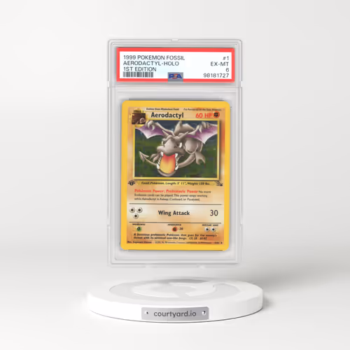 1999 Fossil #1 Aerodactyl - 1st Edition Holo (PSA 6 EX-MT)