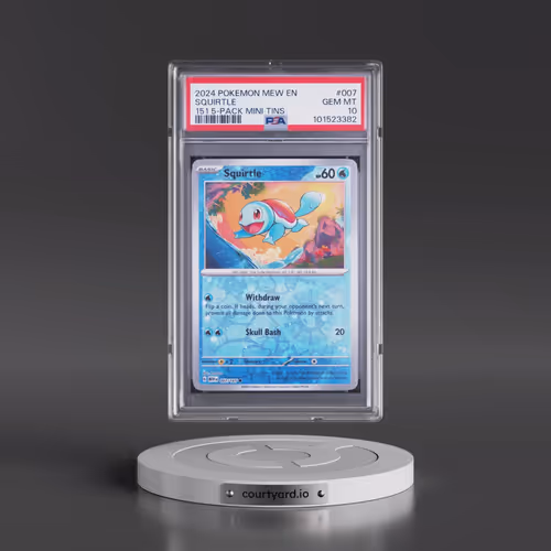 2024 Pokémon Mew EN-151 #007 Squirtle - 151 5-Pack Mini Tins (PSA 10 GEM MINT)