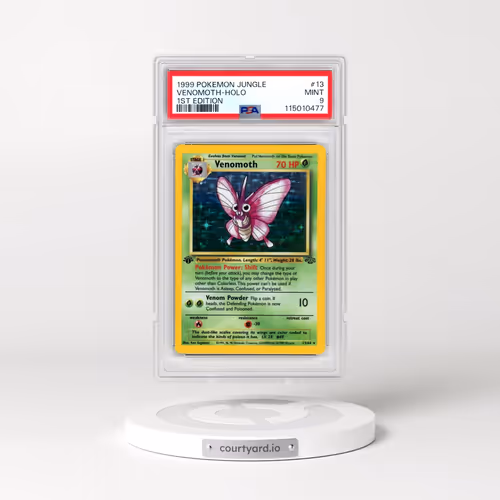1999 Pokémon Jungle #13 Venomoth - 1st Edition Holo (PSA 9 MINT)