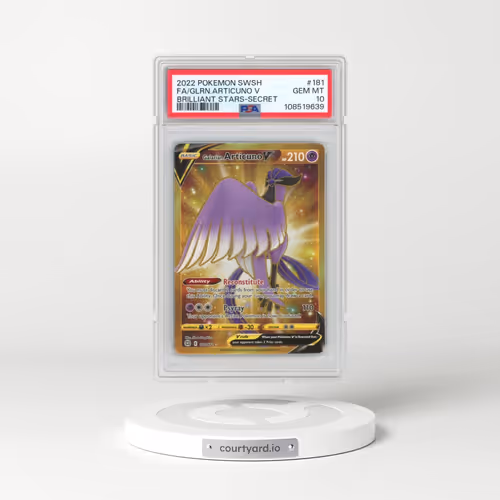 2022 Pokémon Sword & Shield Brilliant Stars #181 Galarian Articuno V - Holo Full Art Secret (PSA 10 GEM MINT)