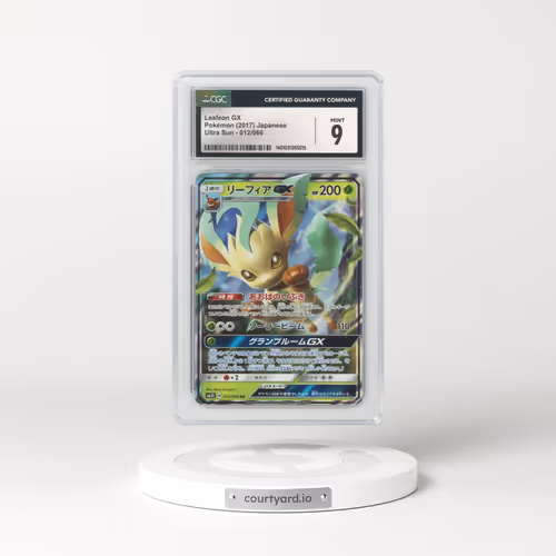 2017 Japanese Ultra Sun #12 Leafeon GX - Full Art Holo (CGC 9 MINT)