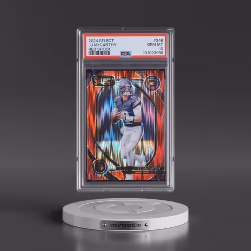 2024 Panini Select #246 JJ McCarthy - Red Shock (PSA 10 GEM MINT)