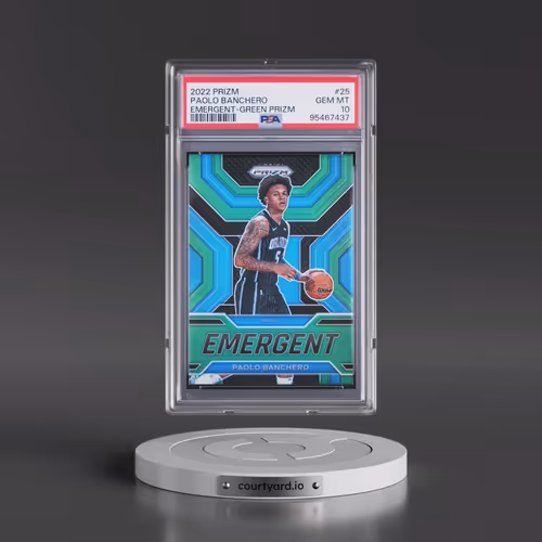 2022 Panini Prizm Emergent #25 Paolo Banchero - Green Prizm (PSA 10 GEM MINT)