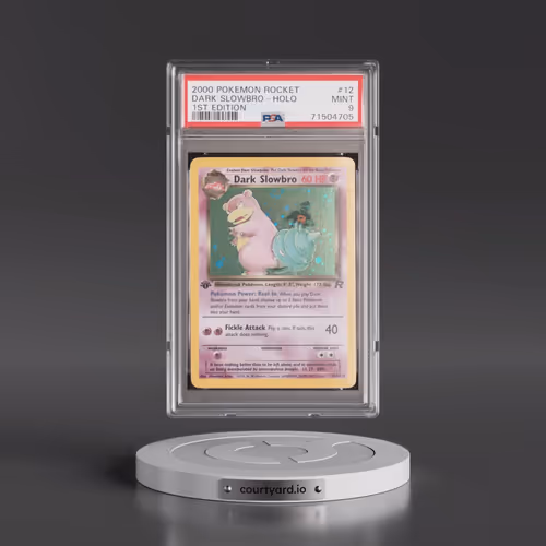 2000 Pokémon Rocket #12 Dark Slowbro - 1st Edition Holo (PSA 9 MINT)