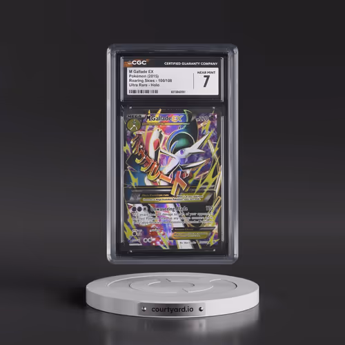 2015 Pokémon XY Roaring Skies #100 M Gallade EX - Holo Full Art (CGC 7 NM)