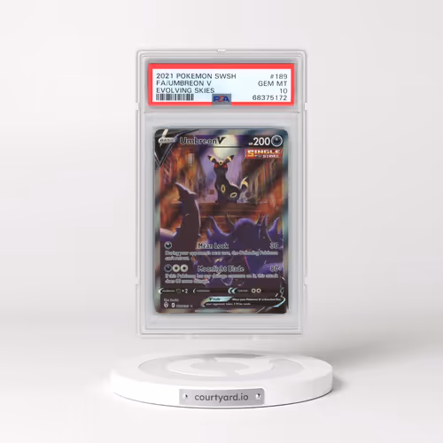 2021 Pokémon Sword & Shield Evolving Skies #189 Umbreon V - Holo Full Art (PSA 10 GEM MINT)
