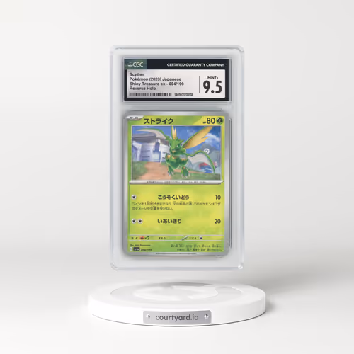 2023 Shiny Treasure ex #004/190 Scyther - Reverse Holo Digitized (CGC 9.5 MINT+)