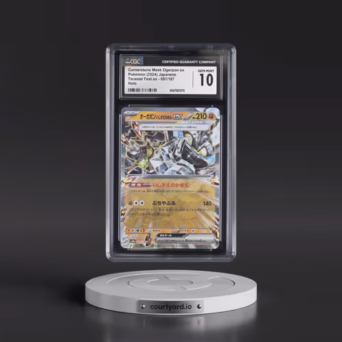 2024 High Class Pack: Terastal Fest ex - sv8a #091/187 Cornerstone Mask Ogerpon ex - Holo (CGC 10 GE