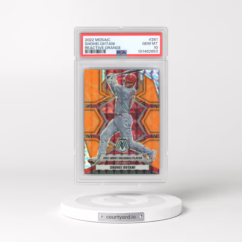 2022 Panini Mosaic #281 Shohei Ohtani - Reactive Orange (PSA 10 GEM MINT)