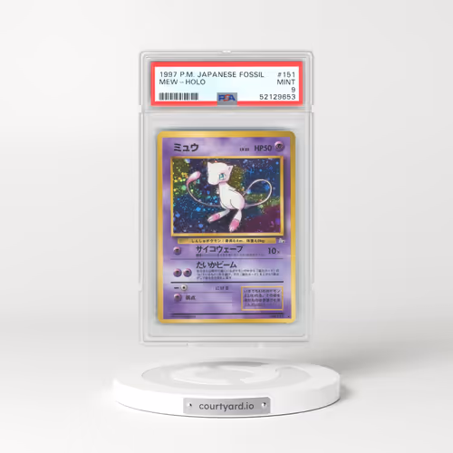 1997 Japanese Fossil #151 Mew - Holo (PSA 9 MINT)