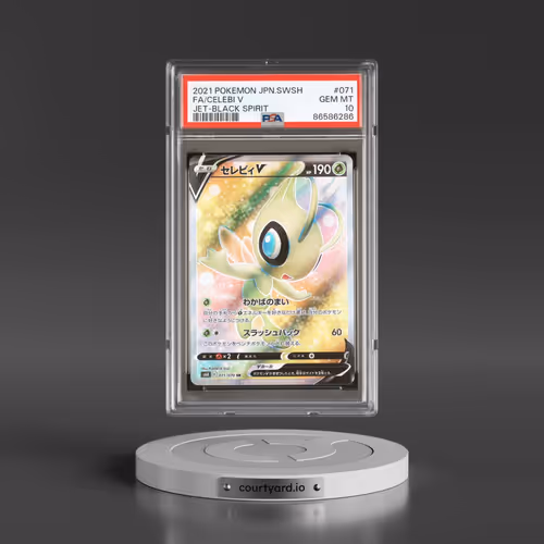 2021 Pokémon Sword & Shield Jet-Black Spirit #071 Celebi V - Holo Full Art (PSA 10 GEM MINT)
