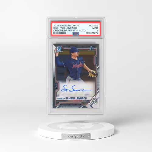 2021 Bowman Draft Chrome Draft Pick Autographs #CDASS Spencer Schwellenbach (PSA 9 MINT)