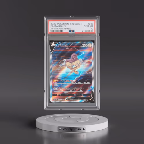 2022 Pokémon Sword & Shield Vstar Universe #218 Raikou V - Holo Full Art (PSA 10 GEM MINT)