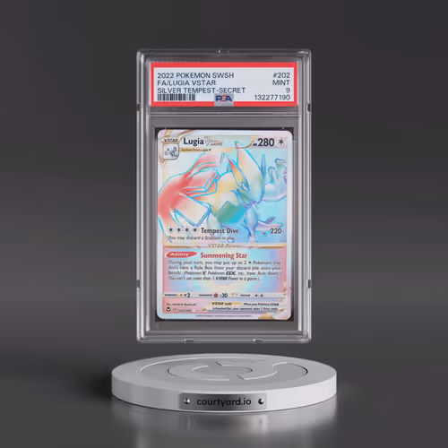 2022 Pokémon Sword & Shield Silver Tempest #202 Lugia Vstar - Full Art Secret (PSA 9 MINT)