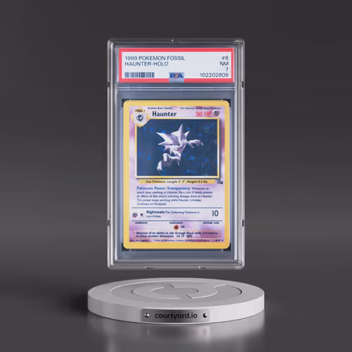 1999 Pokémon Fossil #6 Haunter - Holo (PSA 7 NM)
