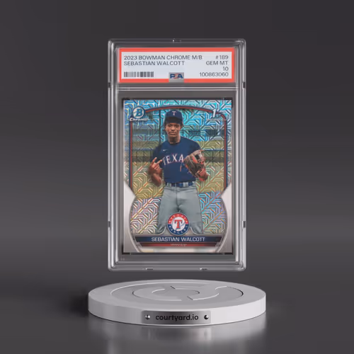 2023 Bowman Mega Box Chrome #189 Sebastian Walcott (PSA 10 GEM MINT)