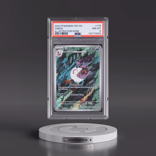 2024 Pokémon Tef EN-Temporal Forces #176 Arbok - Illustration Rare (PSA 8 NM-MT)
