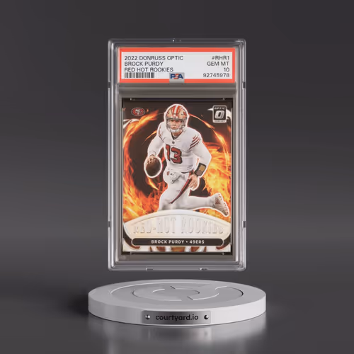 2022 Panini Donruss Optic Red Hot Rookies #RHR1 Brock Purdy (PSA 10 GEM MINT)