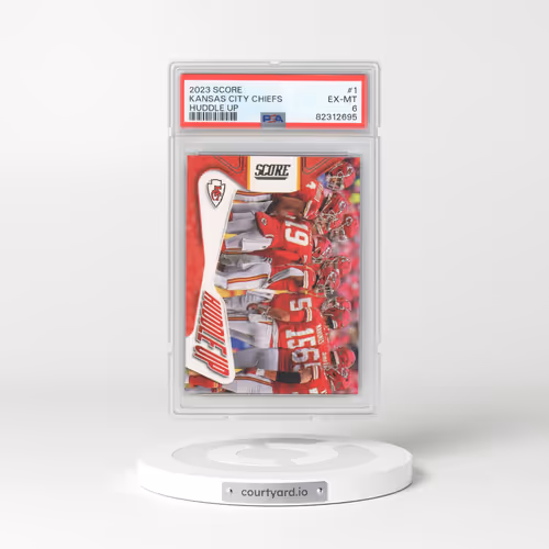 2023 Panini Score Huddle Up #1 Kansas City Chiefs (PSA 6 EX-MT)