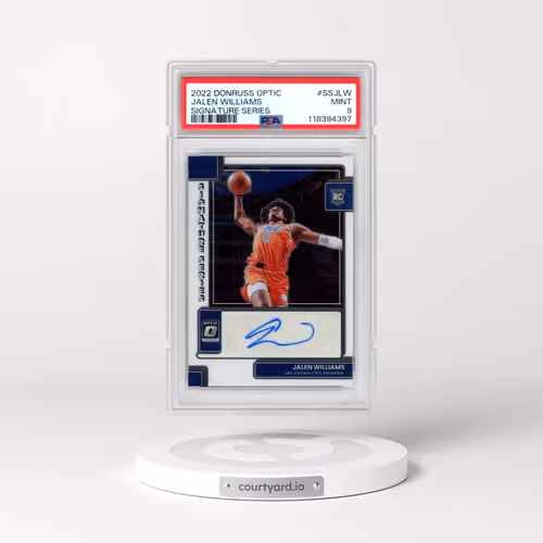 2022 Panini Donruss Optic Signature Series #SSJLW Jalen Williams (PSA 9 MINT)